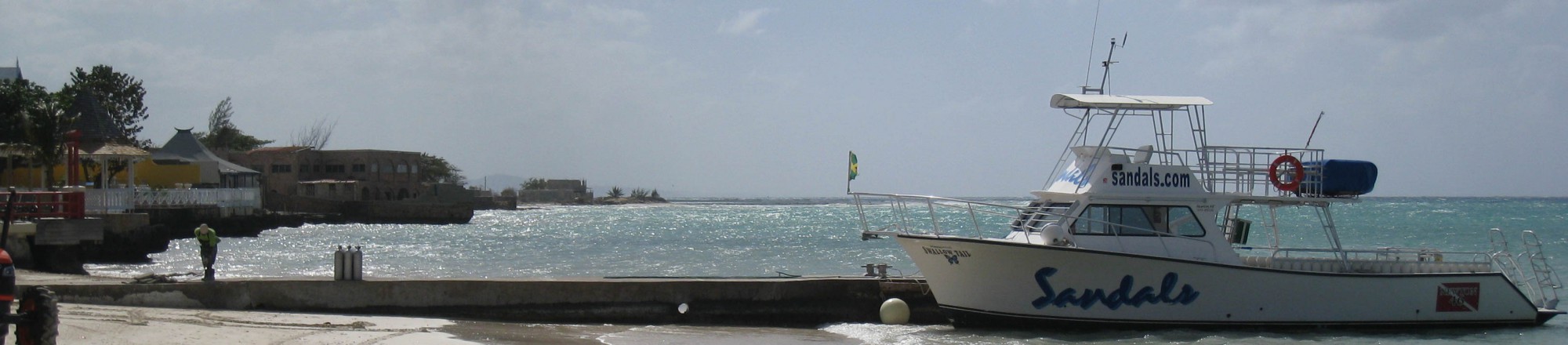 Dive boat in Jamaica